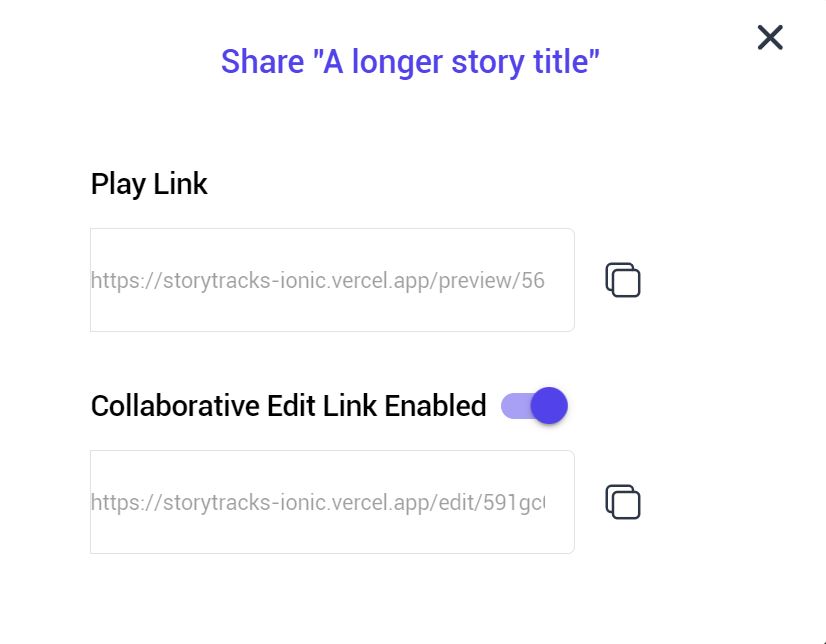 Storytracks UX